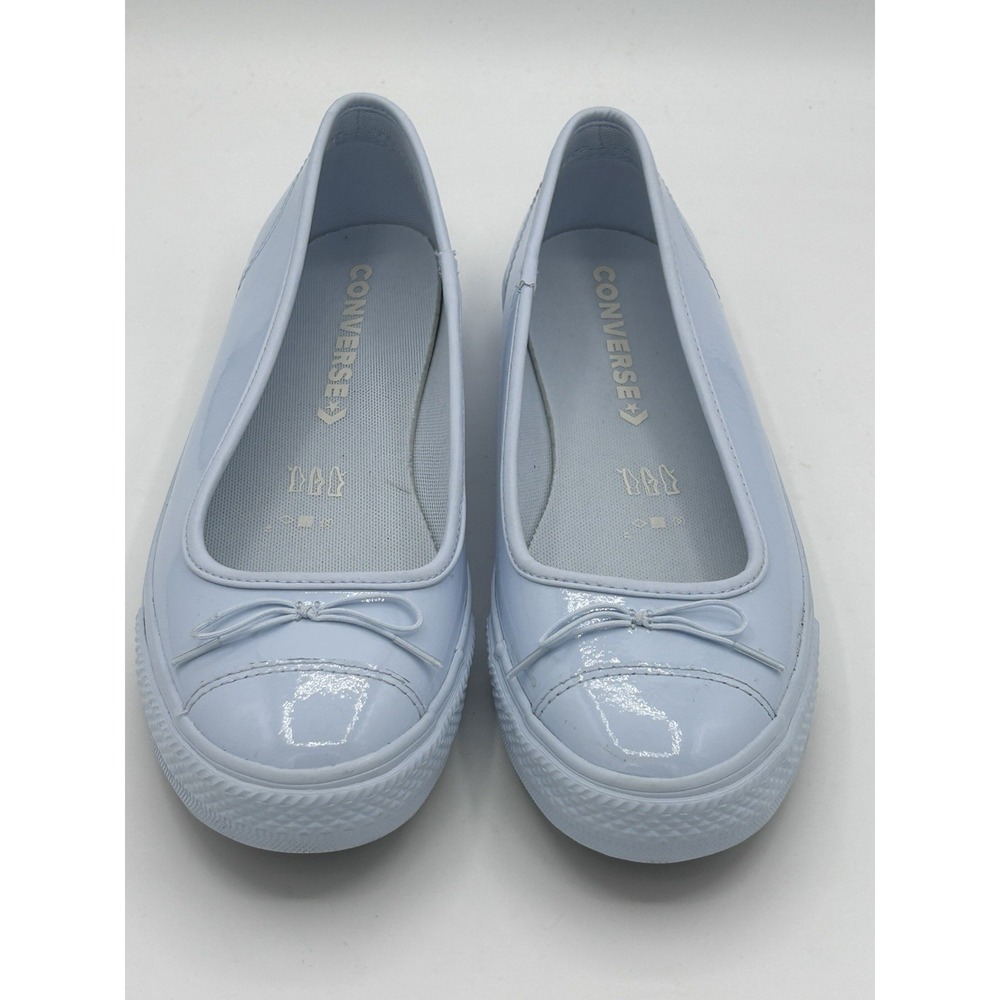 Converse CTAS Dainty Ballerina Women 8 Blue Supermoon Patent Leather Bow A14853C